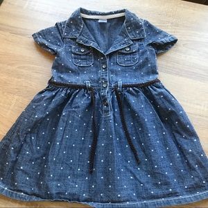 Carters jean polka dot dress!